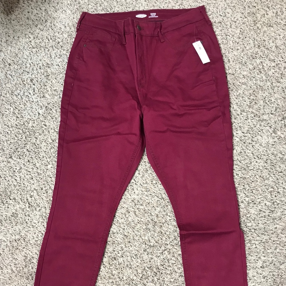NWT OLD NAVY Jeans Rockstar 16 burgundy / Wine